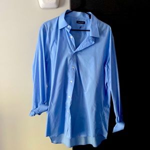Nautica long sleeve button down collared shirt. Size 17 1/2  34-35